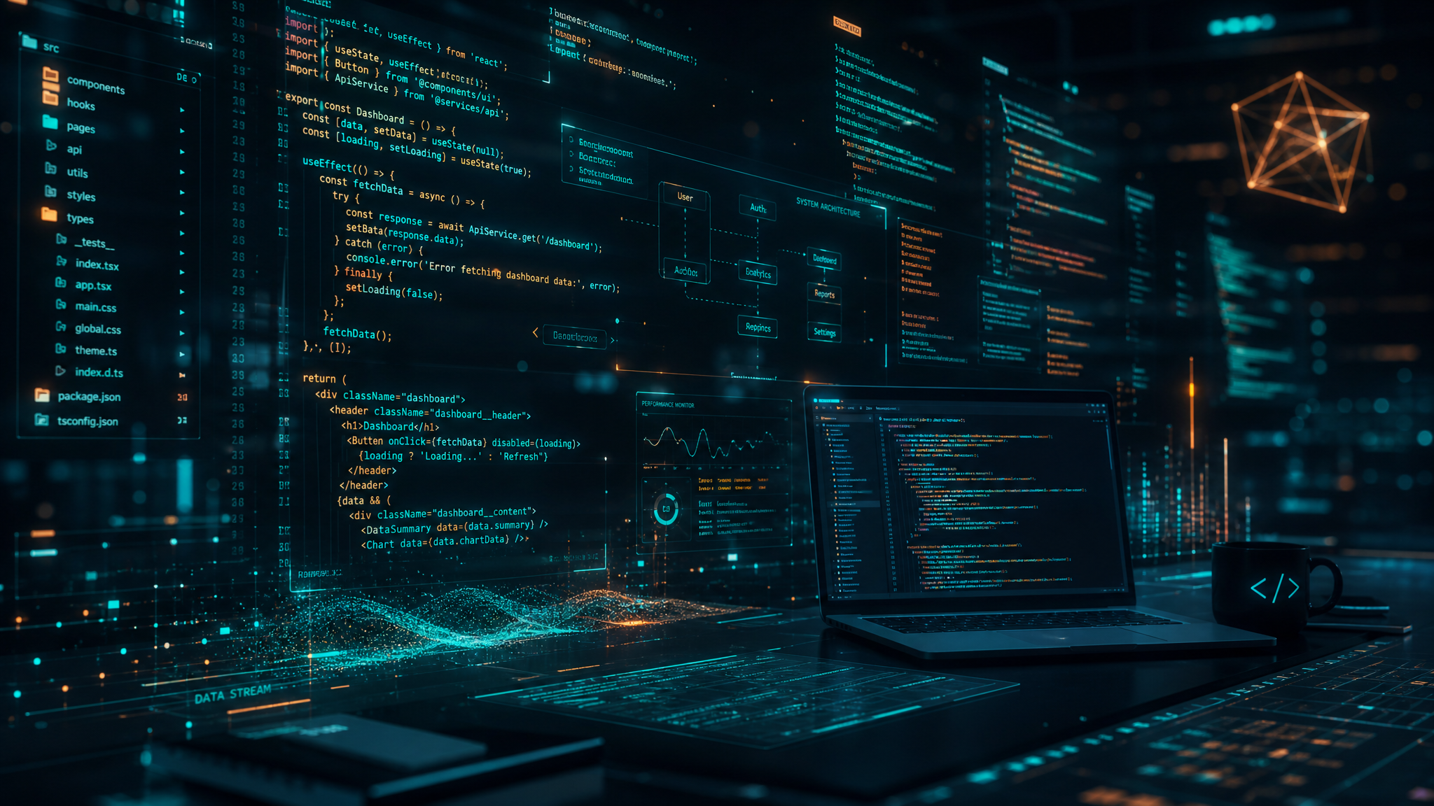 Futuristic coding environment with holographic code